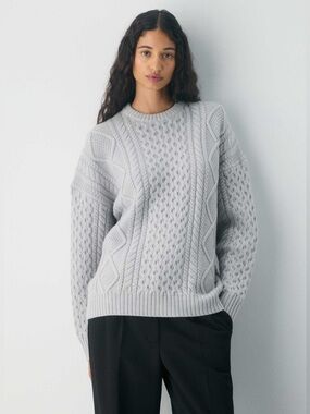 Aritzia Heritage Knit Merino Wool Crew Sweater